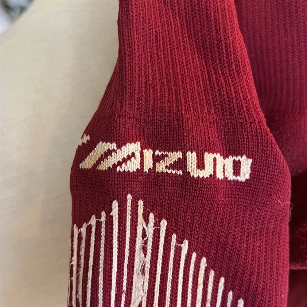 Softball Socks Mizuno Maroon Burgundy Set of Two